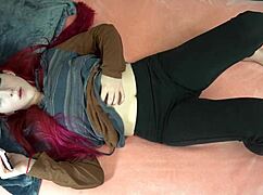 Watching Porn and Getting Myself Wet with Leg Shaking Climax