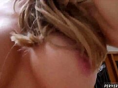 Blonde milf gives virtual handjob early morning