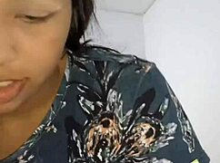 Snuck into my Mexican stepsister's room while everyone was out. Caught her recording and ended up banging!