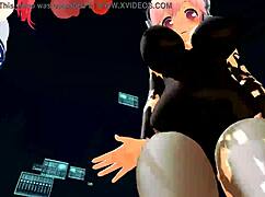 Four Anime Girls Sing and Strip Sensually