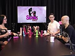 Eilani Quina And Victor Luciano Explore Different Toys In Sheer Red Lingerie