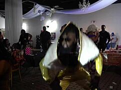 Fat Milfs Watch X-Men Strip Naked in Public