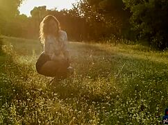 beautiful czech milf anetta keys does solo striptease outdoors