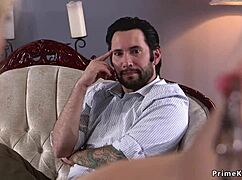 Dude anal bangs bound wife and therapist in rough threesome with deepthroat and bdsm