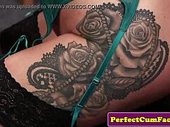 Tattooed british beauty cocksucks pov