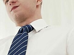 Cute twink blows massive load in college scene