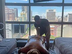 Blonde Masseur Relaxes With Cum And Orgasm On Natural Tits