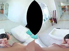 Whitney Wright rides cock in VR with blowjob and cumshot!