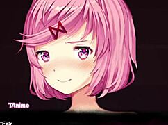 natsuki dances in restroom, clothes ripped