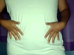 naughty girl masturbates on video call