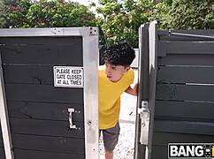 Feeling the intense pleasure as Chloe Amour catches a creampie from Peter Fitzwell and Ethan Seeks in missionary.