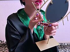 Eva deva teaches sissy training with big tits