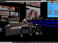Amazing girl engages in detailed x-rated sex within the Second Life game world.