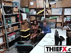 Foxy Black Cutie Jacker Gets Banged Hard After Break-In!