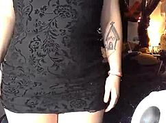 bent over doggystyle with dildo riding and clit masturbation