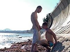 Gay sex on the beach with Falcon Al Oliver Strelly - 20
