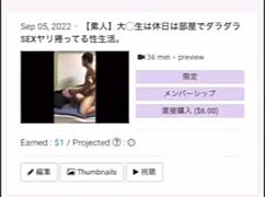 Amateur Japanese couple moans loud in love hotel video