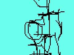 testando minha animação em pixel art com boneco fazendo sexo oral só na boquete