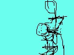 testando minha animação em pixel art com boneco fazendo sexo oral só na boquete