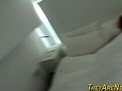 Amateur Brunette Takes Huge Cock Creampie in POV