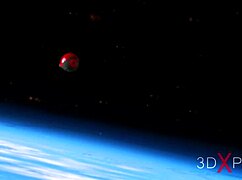 Exploring space sex in the station where a hot android interacts with a sexy woman