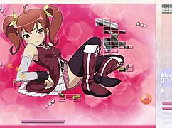 kurusu kanako strips in arkanoid game 😏