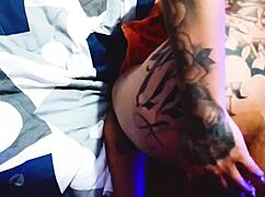 My Russian Friend Fingers Her Ass During An Intimate Interview, Exploring Desire With Interracial Touch.