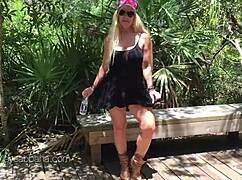 pussy play in park with kelley cabbana