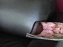 Very thicc blonde slave pleasures master with blowjob and body