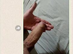 Hey, check out my girlfriend on the phone, she's so hot in this homemade web chat!