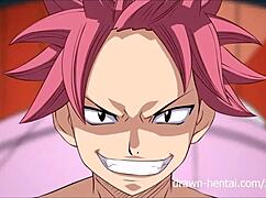 fairy tail hentai with natsu, lucy, and erza in a menage