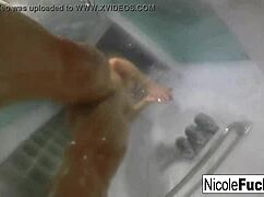 I'm Nicole Aniston, taking a hot shower and masturbating.
