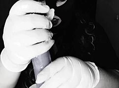 Homemade bbw fucking her dildo passionately in kinky setup.