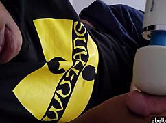 I masturbate him with this magic wand