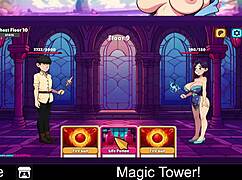 Magic tower, an erotic cartoon game in anime hentai style
