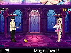 Magic tower, an erotic cartoon game in anime hentai style