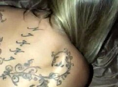 Wife bent over in doggystyle for morning fuck at home