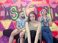 amiguinha venho fazer um podcast com casal dna e acabou recebendo pica dos dois?