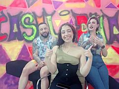 amiguinha venho fazer um podcast com casal dna e acabou recebendo pica dos dois?