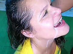 Paty Bumbum's cumshots in my mouth and ass compilation