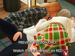 3d hentai anime girl chooses rough sex under mistletoe in sensual scene!