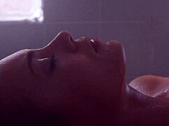 Blonde dances nude in sauna at night club