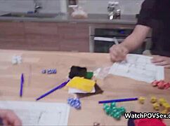 Girlfriend Gives Homemade Blowjob During Board Game Night.