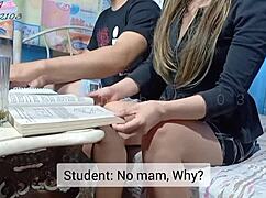 Pinay teacher gets fucked hard by her student in the classroom