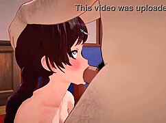 3D couple banging doggystyle with big cock action!