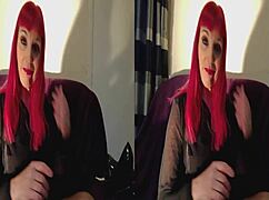 Mature secretary Bettie Hayward masturbates during interview