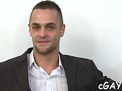 two guys engage in bare gay sex in this casual scene