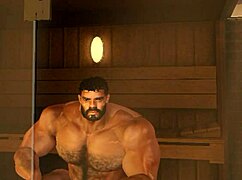 heyward just wanted a relaxing sauna after practice but ended up training a cheerleader to take a huge dicking