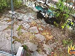 Tattooed Brunette Milf Feels Intense Pleasure in Outdoor Doggy Fucking