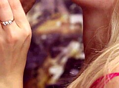 young girl with blue eyes gets blowjob, fucked in poses, anal, cum on ass and back in garage